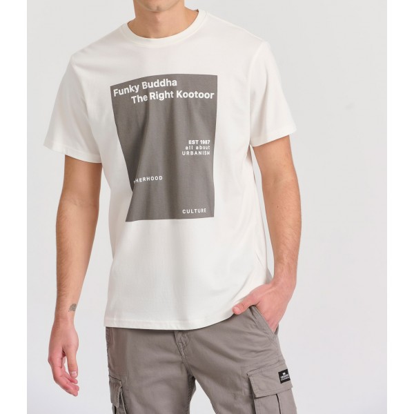 ΜΠΛΟΥΖΑ FUNKYBUDDHA FBM009-311-04-OFF WHITE